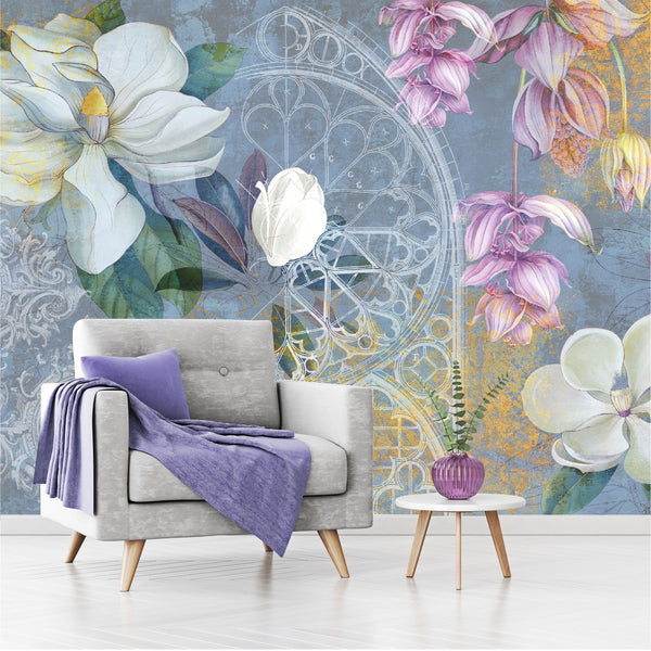 Mural Jazmines y Magnolias - MT343