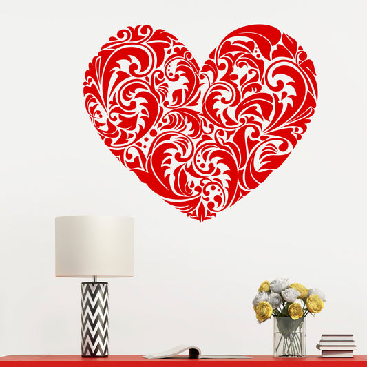 Vinilo Decorativo Corazón con Diseño - VDC047