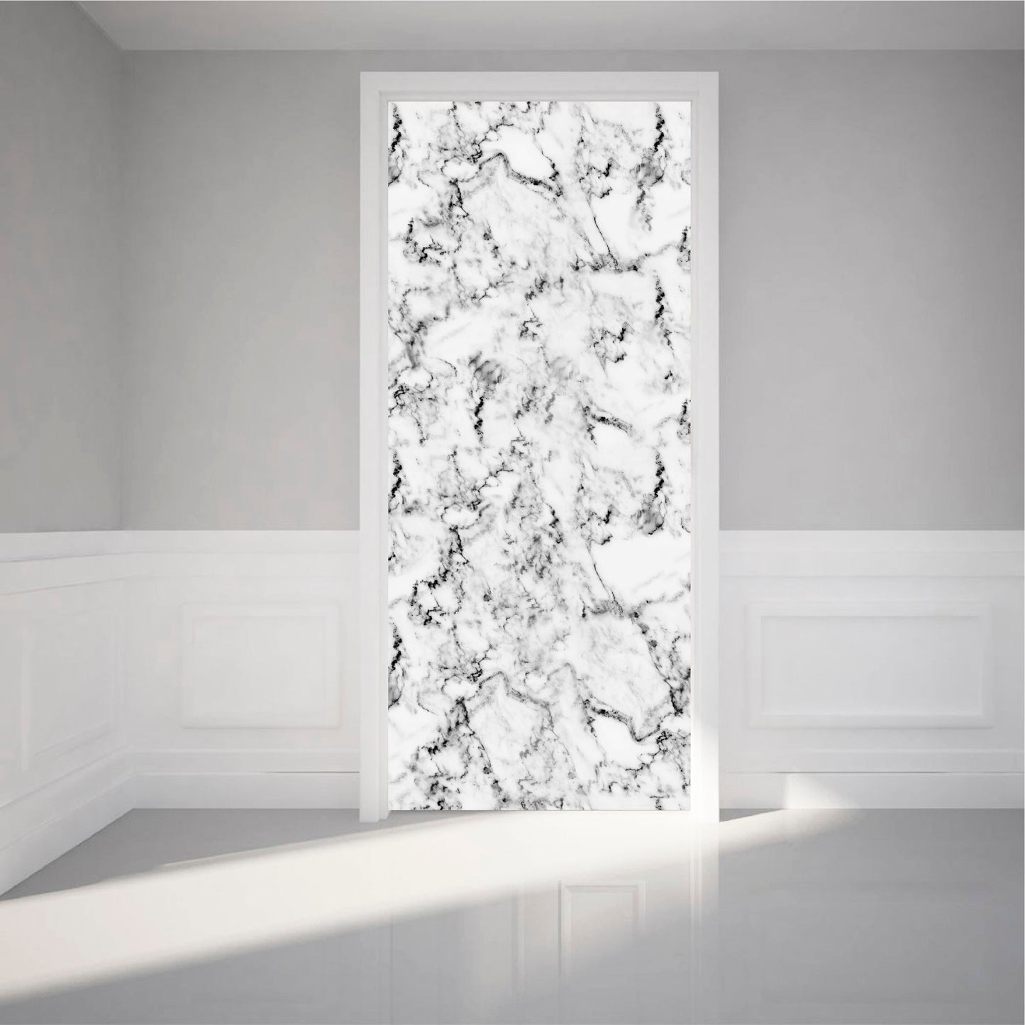 Vinilo Decorativo Para Puertas Modelo Simil Marmol Brillante - VP018