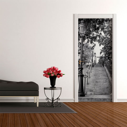 Vinilo Decorativo Para Puertas - Escalera parisino - VP010