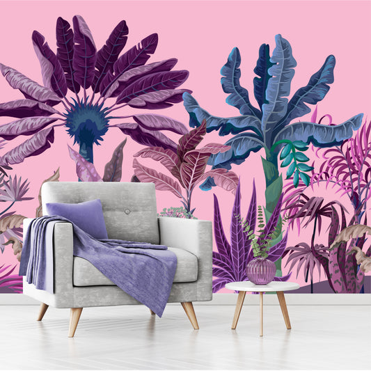 Mural Tropical Jungla Pink - MT225