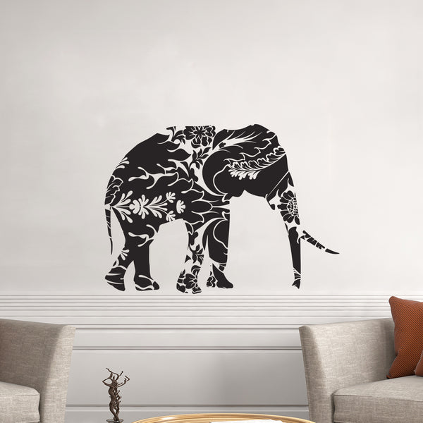 Vinilo Decorativo - Elefante con diseño - VDC031