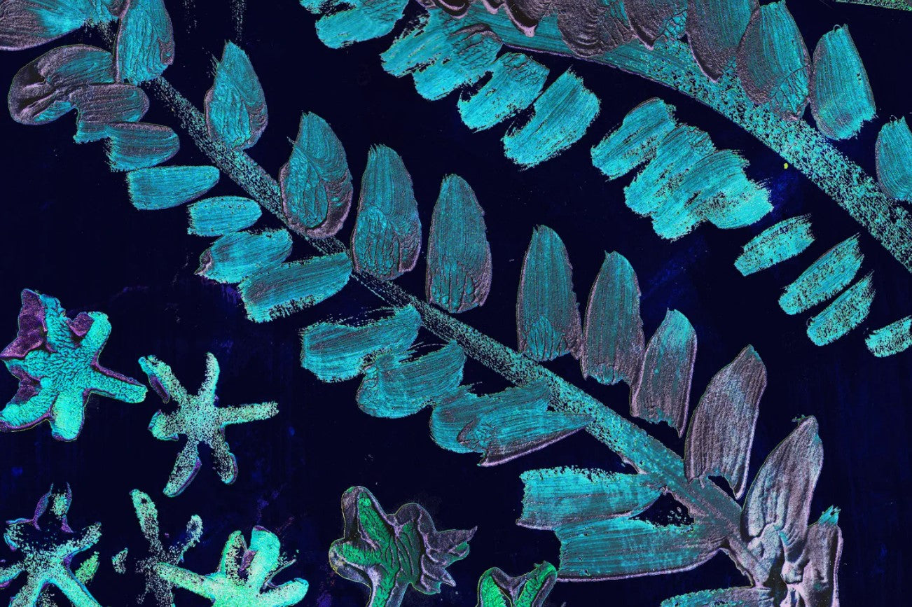 Mural Plantas Nocturnas Acuareladas - MT453