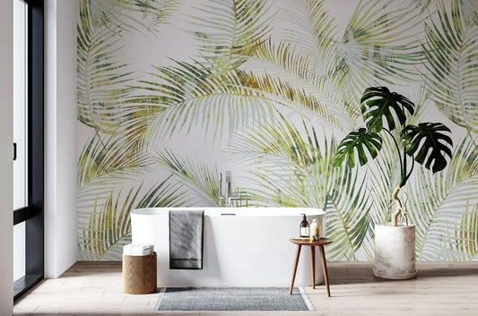 Mural Hojas de Palmera Brillantes - MT463