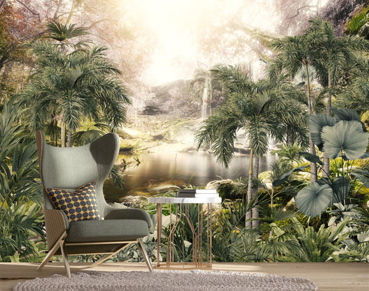 Mural Bosque Tropical con Lago - MT144