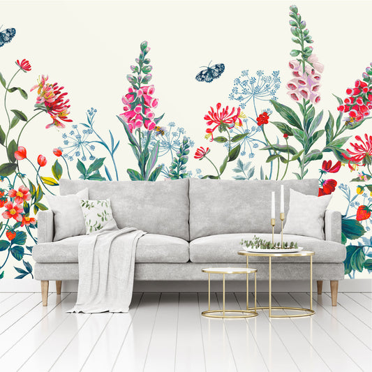 Mural Flores Botanicas Acuareladas - MT404