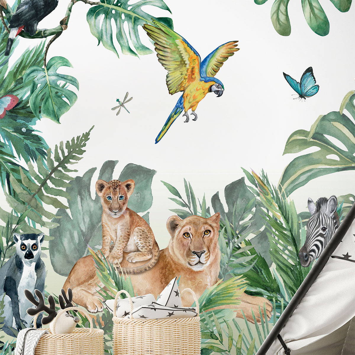 Mural Jungla con Animales del Sabana - MT134