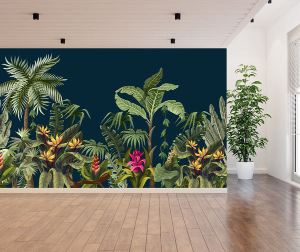 Vinilo Mate Tropical Frontera con Flores 060