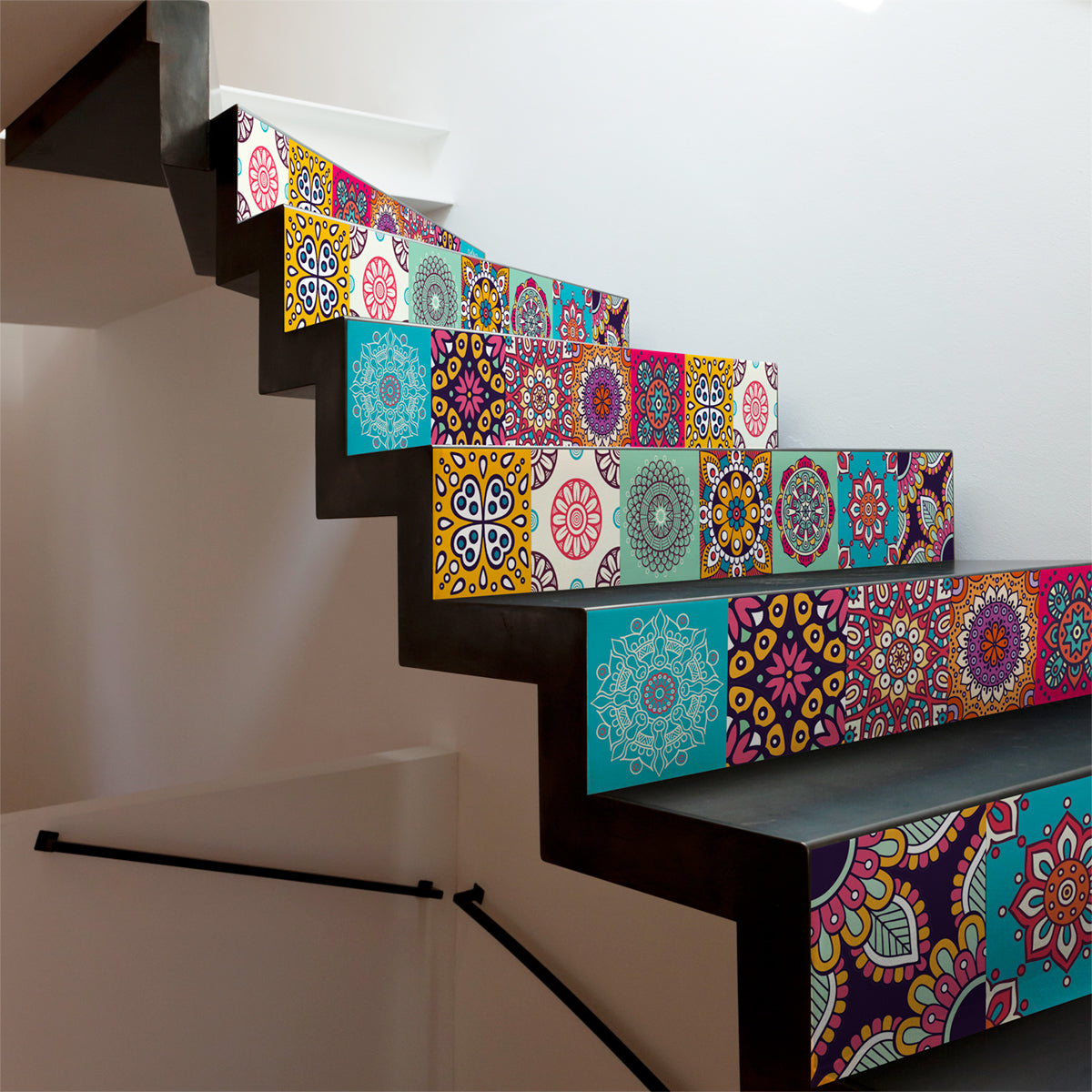 Vinilo Autoadhesivo Para Escaleras Pack por 2 unidades Modelo 004 Mandalas