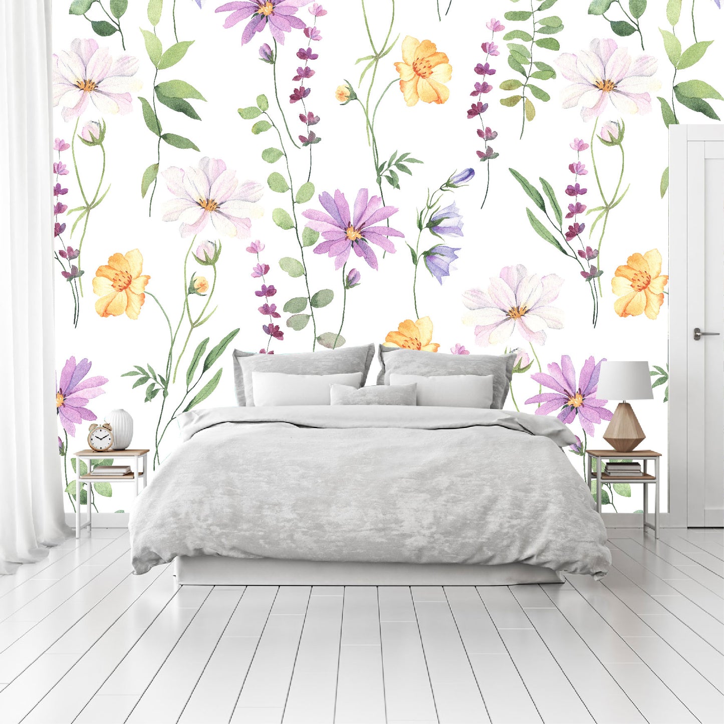 Mural Tropical Flores Coloridas - MT188