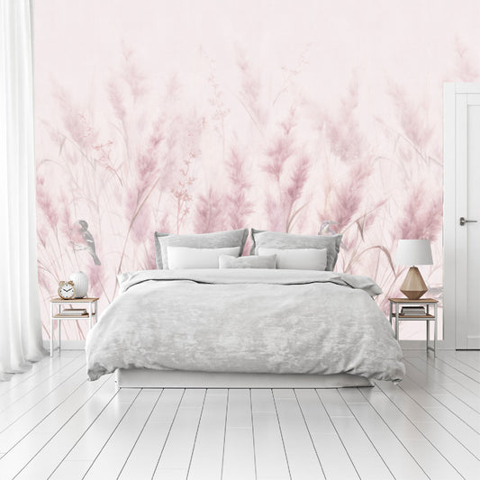 Mural Plumas Rosas - MT559