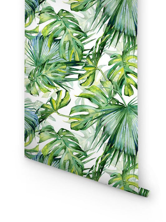 Vinilo Mate Hojas Tropicales Mod 17