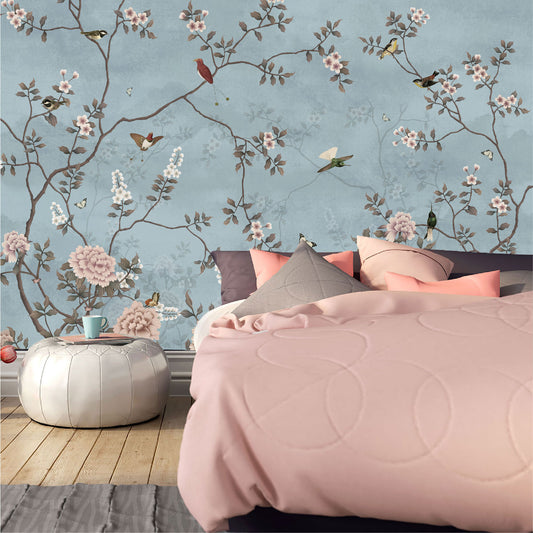 Mural Tropical Campestre Floral - MT308