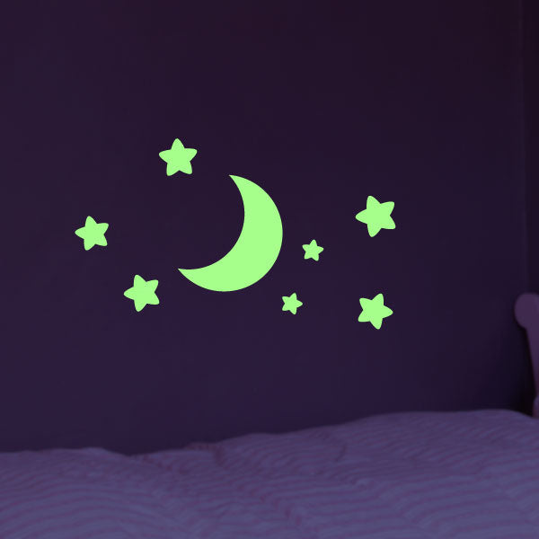 Luna con Estrellas Fotoluminiscentes - VF018