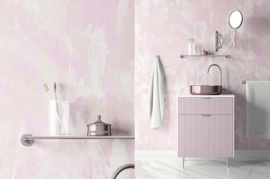 Mural Abstracto Soft Pink - MUABS015