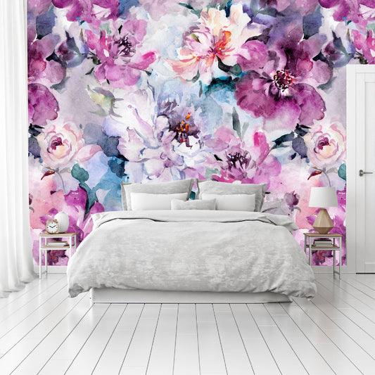 Mural Mate Flores Acuareladas - MT231