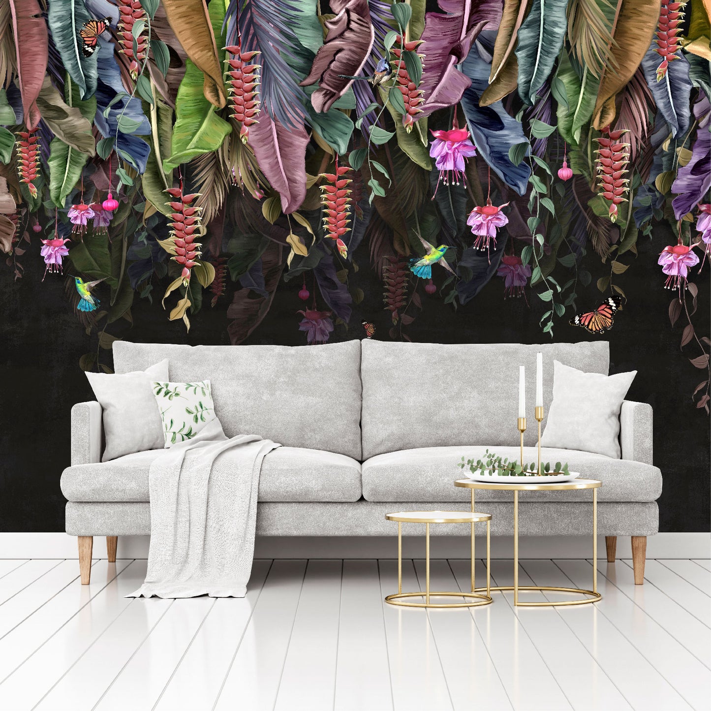 Mural Lluvia de flores tropicales - MT491