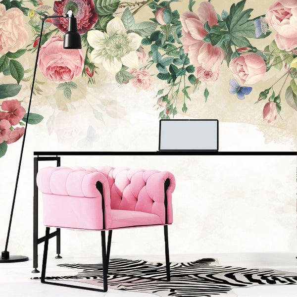 Mural Tropical Enredadera de Rosas - MT221