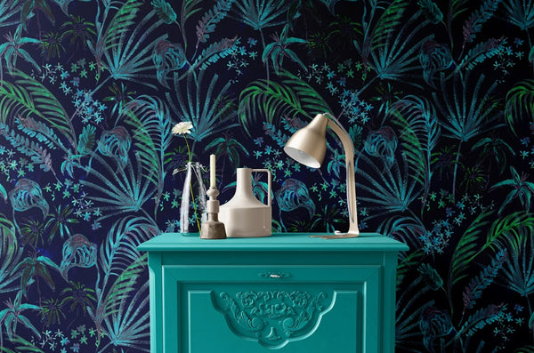 Mural Plantas Nocturnas Acuareladas - MT453