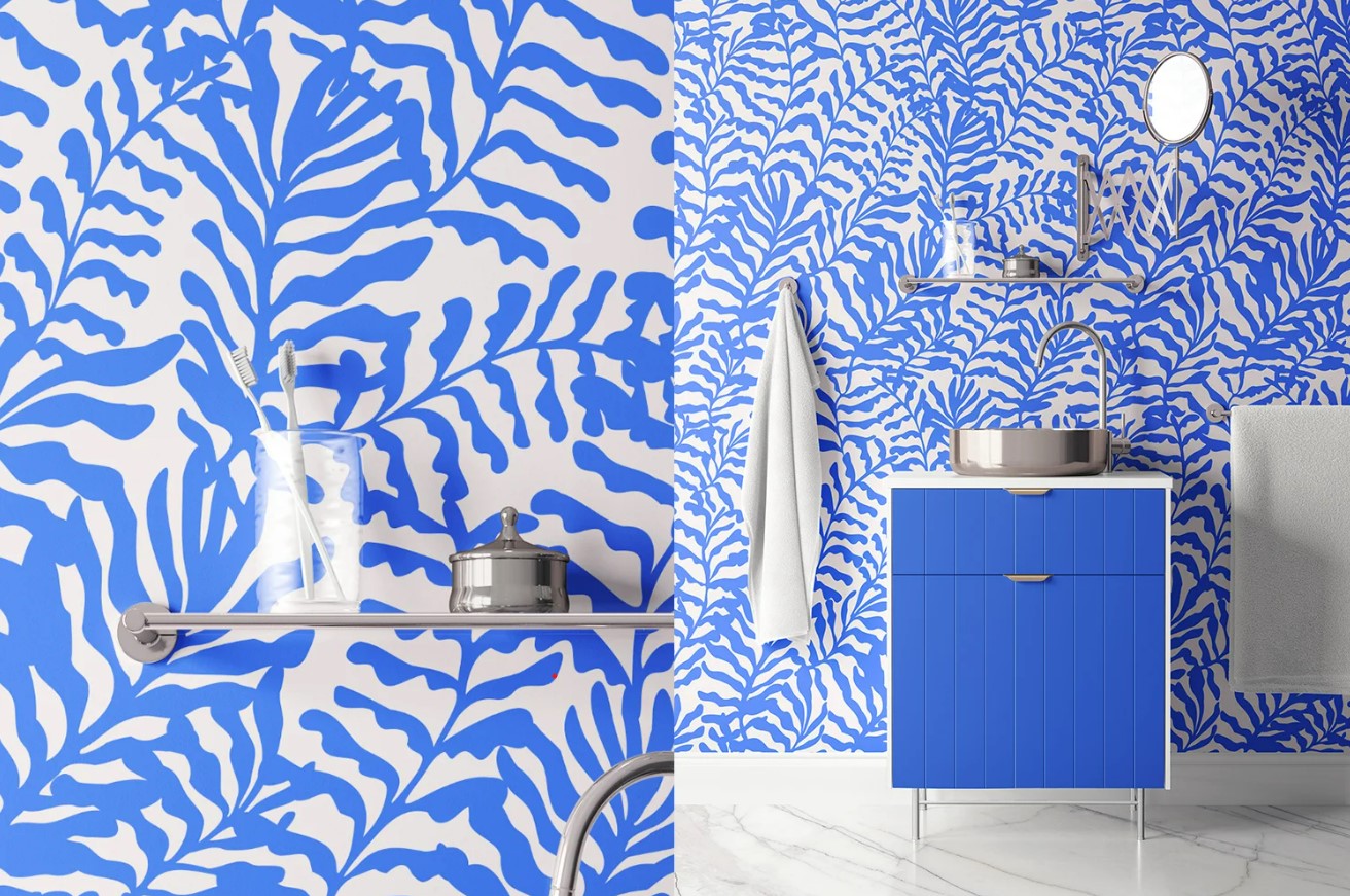 Mural Mate Hojas Azules de Matisse - MT448