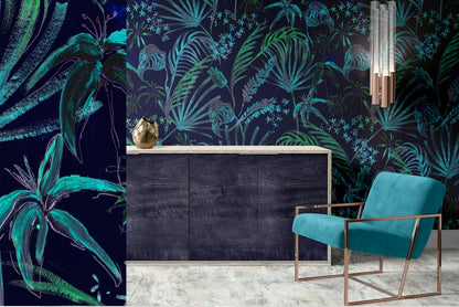 Mural Plantas Nocturnas Acuareladas - MT453