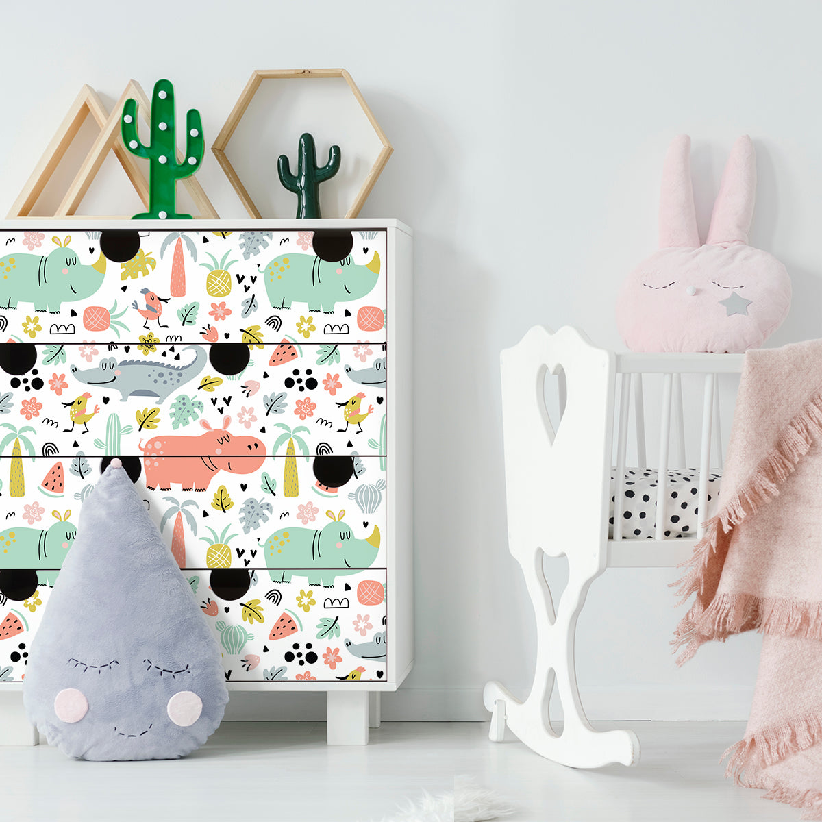 Vinilo para Muebles Animales Sonrientes - MI115