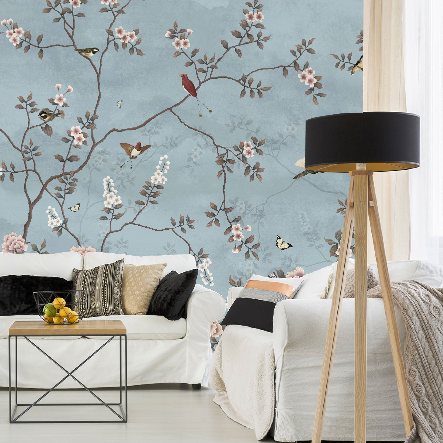 Mural Tropical Campestre Floral - MT308