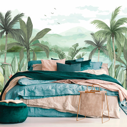 Mural Jungla Tropical Acuarelada - MT573
