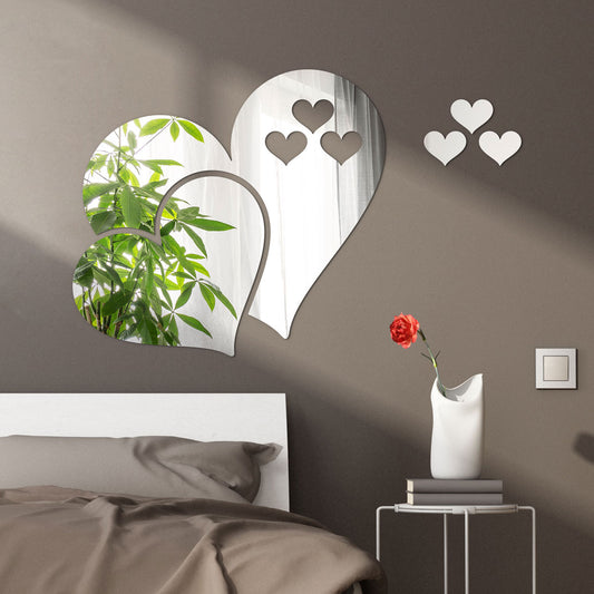 Pvc Imitación Espejo Corazones Adhesivos