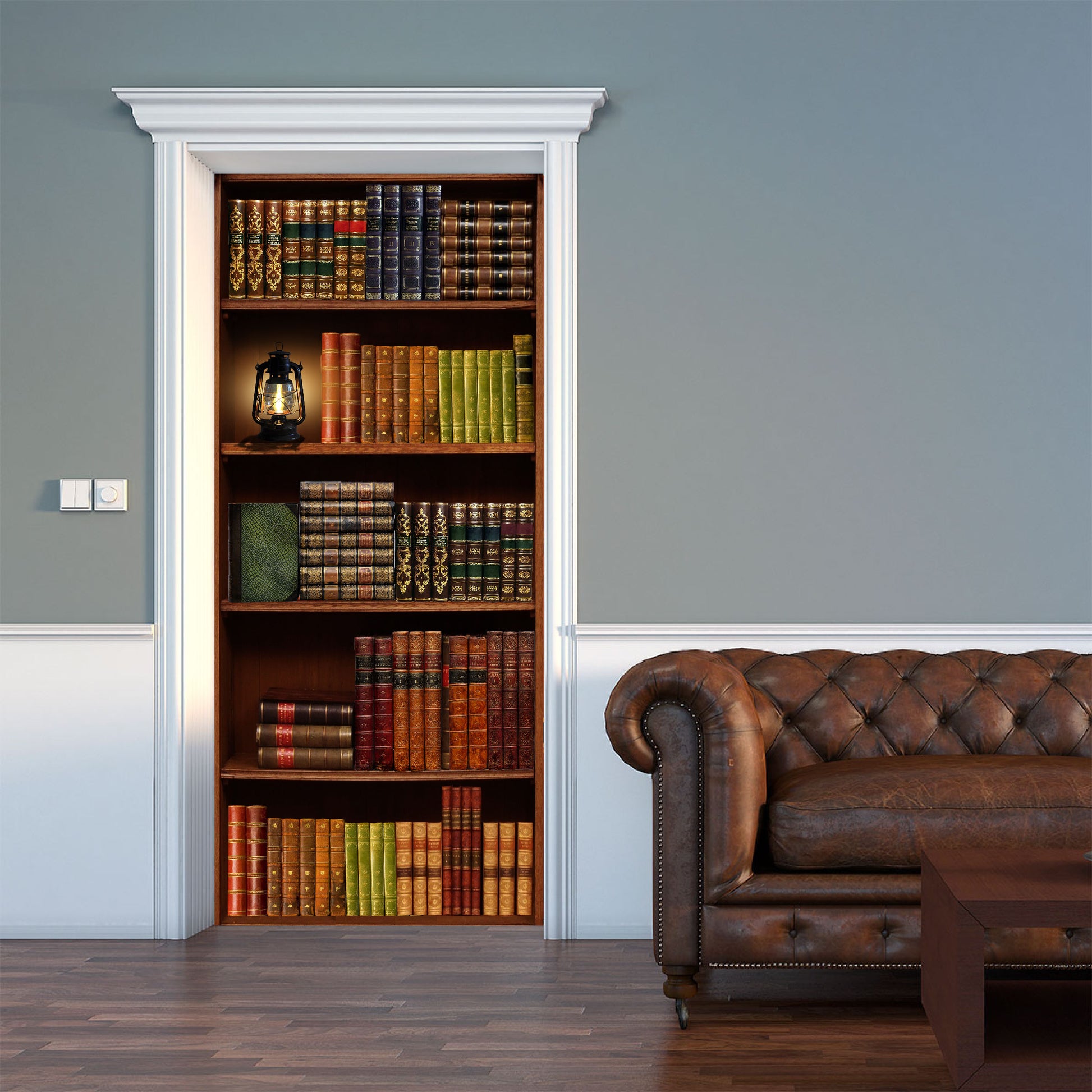 Vinilo Decorativo Para Puertas - Biblioteca - VP001