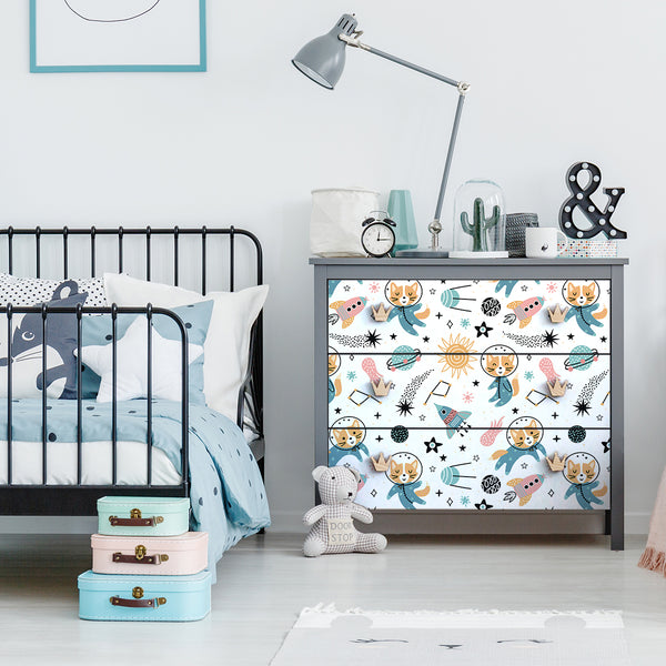 Vinilo para Muebles Animales en el espacio - M001
