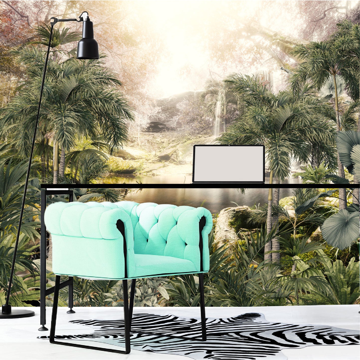 Mural Bosque Tropical con Lago - MT144