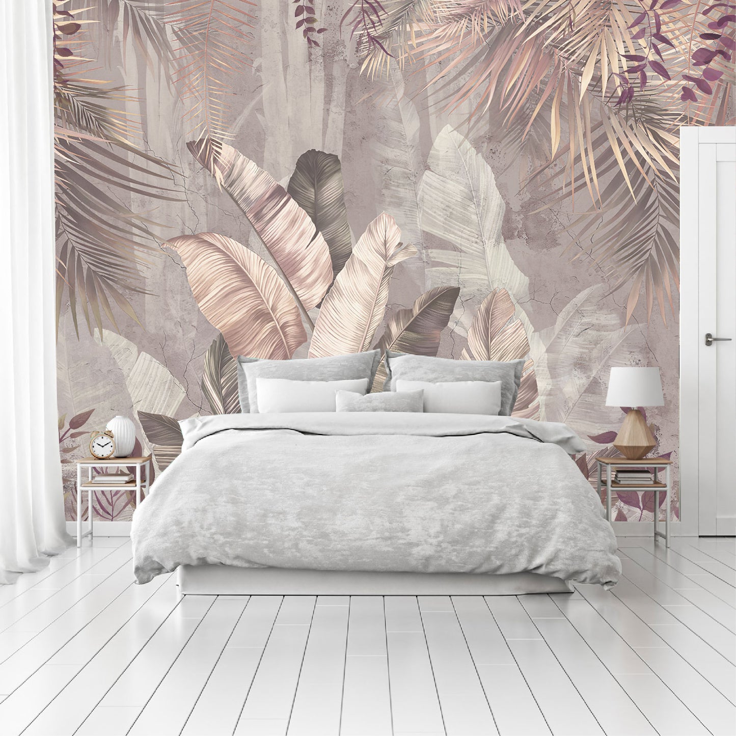 Mural Hojas Tropicales Vintage - MT481