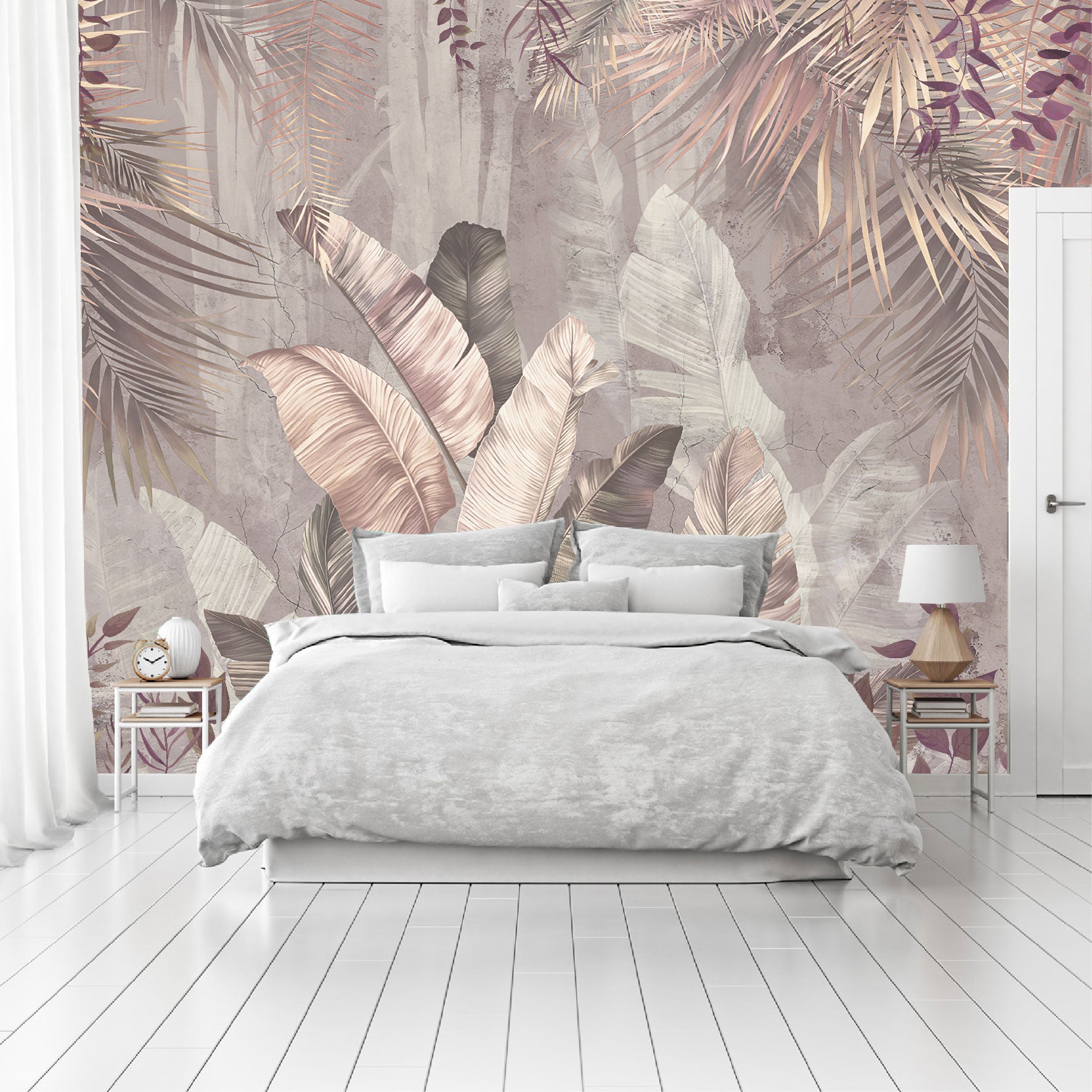 Mural Hojas Tropicales Vintage - MT481