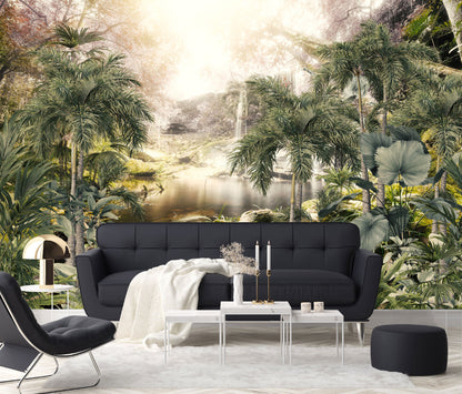 Mural Bosque Tropical con Lago - MT144