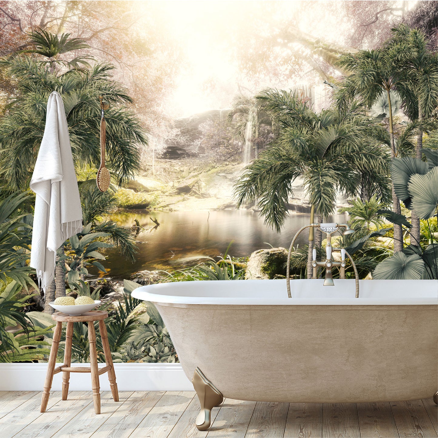 Mural Bosque Tropical con Lago - MT144