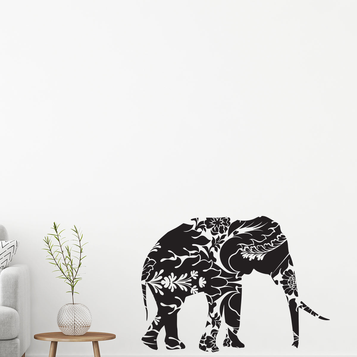 Vinilo Decorativo - Elefante con diseño - VDC031