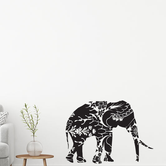 Vinilo Decorativo - Elefante con diseño - VDC031