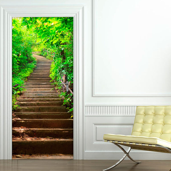 Vinilo Decorativo Para Puertas escaleras a la colina - VP015