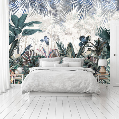 Mural Jardín Tropical con hojas coloridas  - MT439