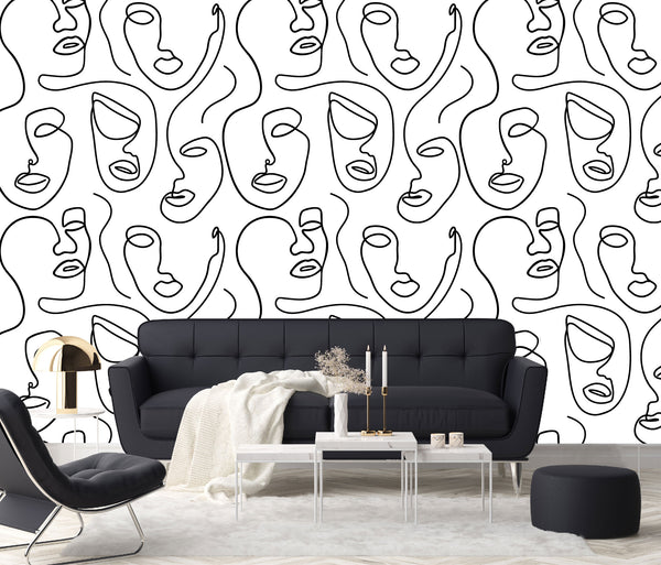 Mural Escandinavo Caras - ME012
