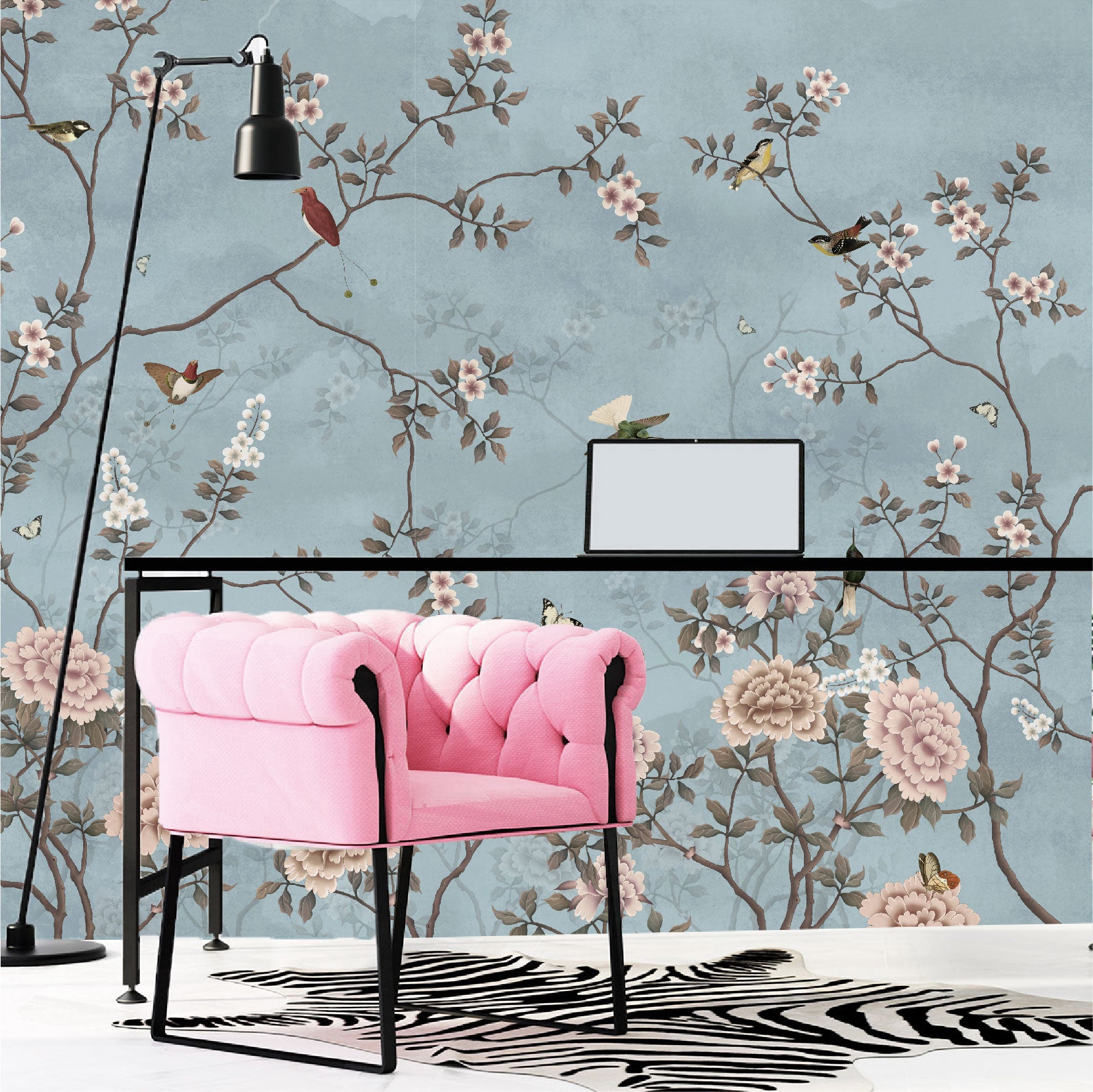 Mural Tropical Campestre Floral - MT308