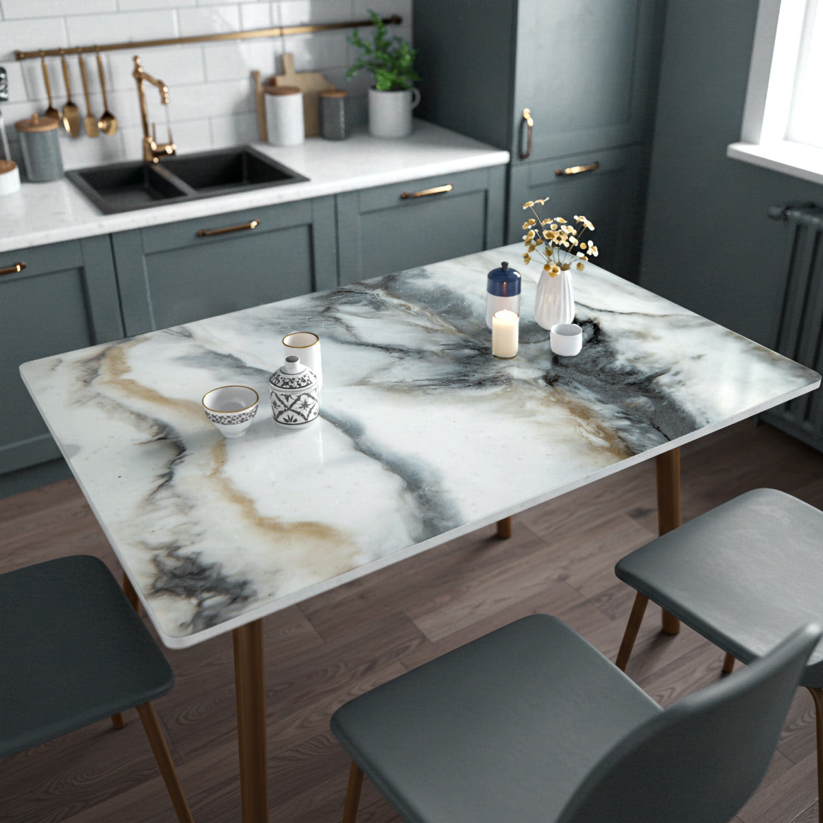 Vinilo Autoadhesivo Simil Marmol - 100x100cm - MM3556
