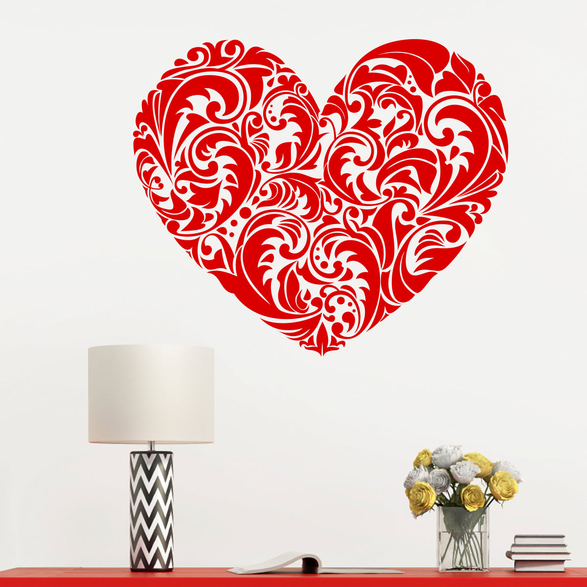 Vinilo Decorativo Corazón con Diseño - VDC047