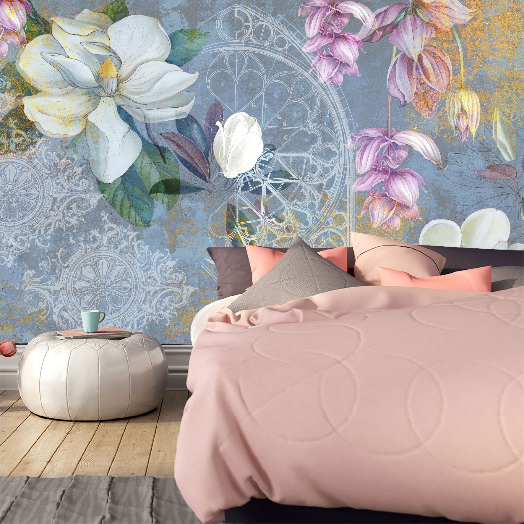 Mural Jazmines y Magnolias - MT343