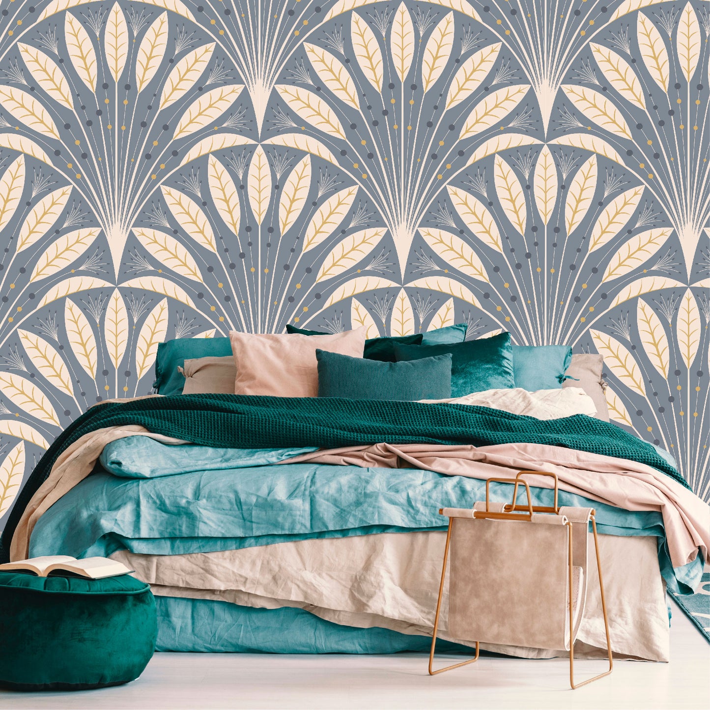 Patrón Hojas Mágicas - MT554 - Gris, Marrón, Beige