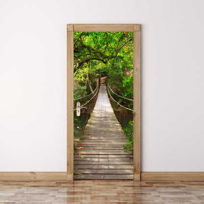 Vinilo Decorativo Para Puertas Camino a la Jungla - VP017