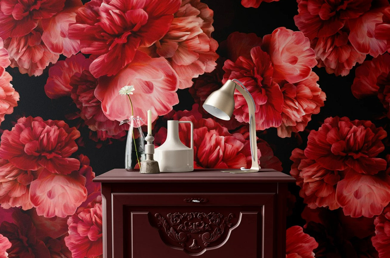 Mural Red Peonies - MT465
