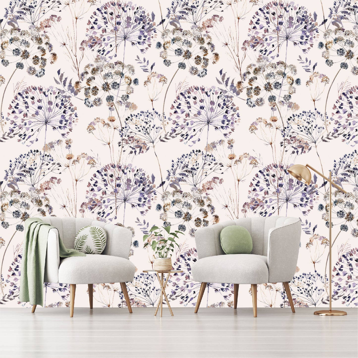 Mural Mate Flores Estilo Boho - MT425