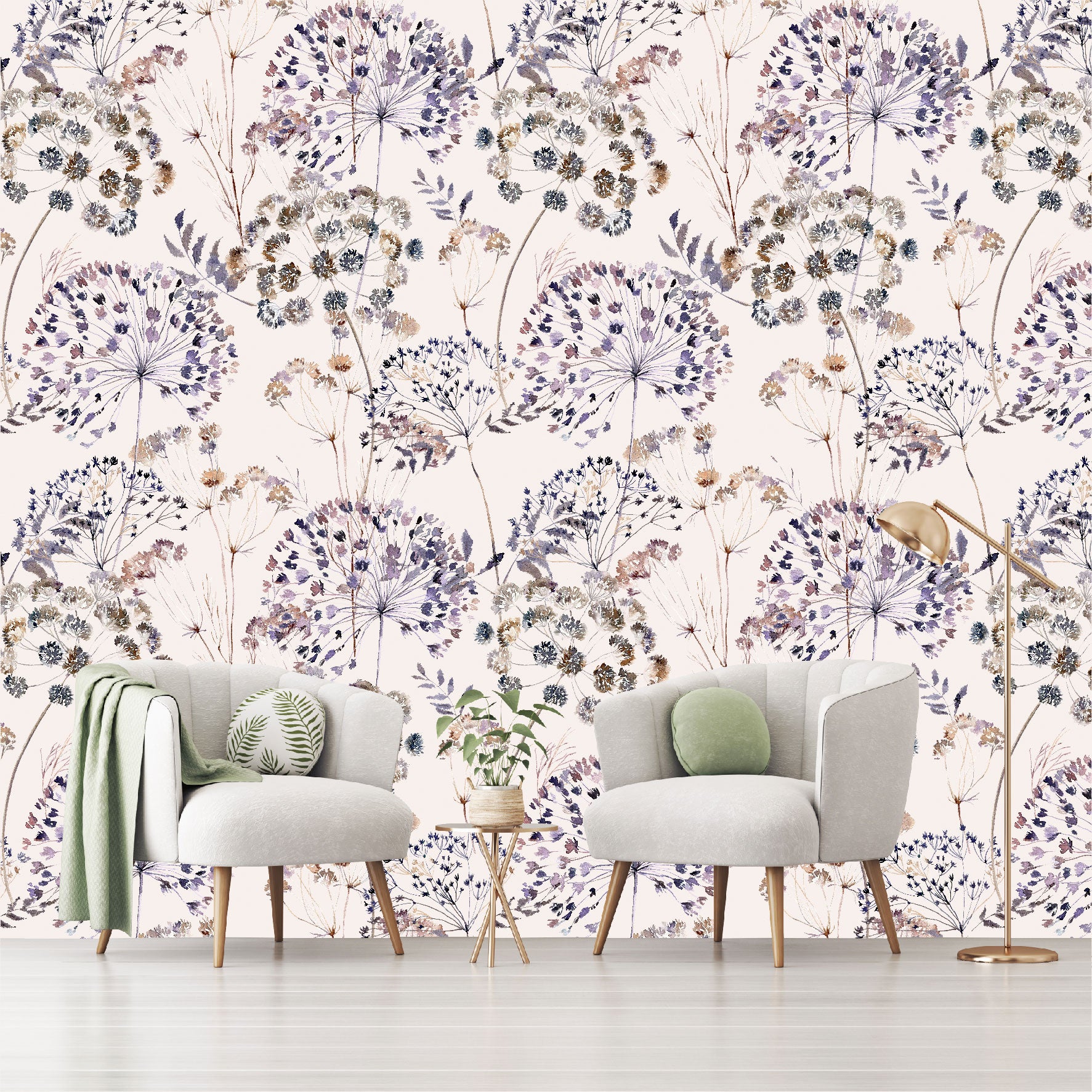 Mural Mate Flores Estilo Boho - MT425